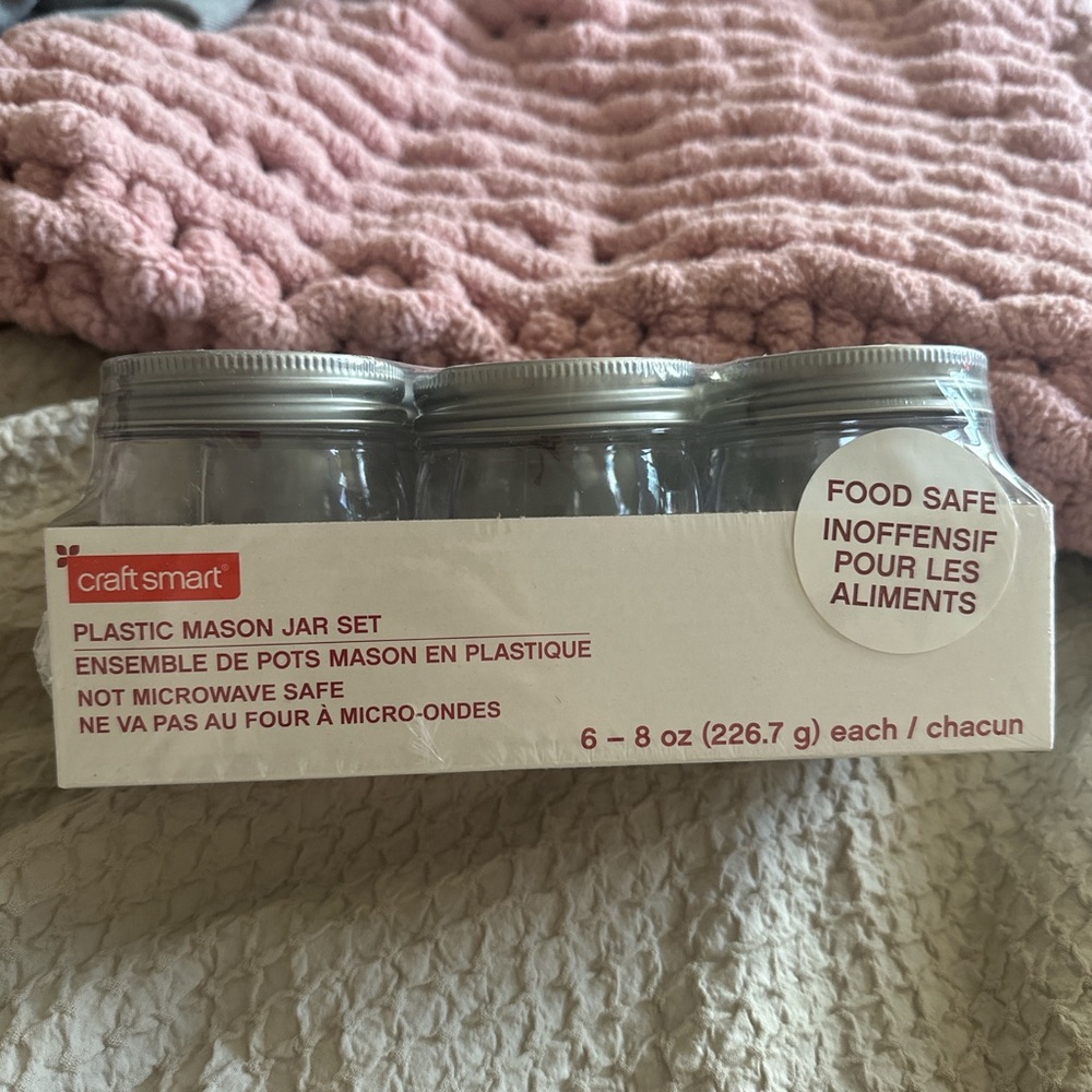 Plastic Mason Jar Set